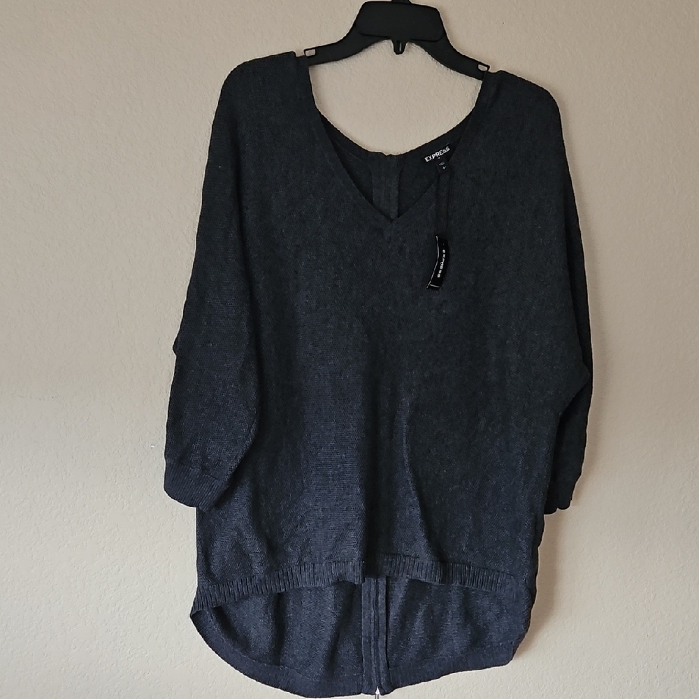 NWT Express Charcoal‎ Knit Top Large